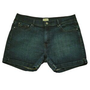 Levi's 515 Short Denim Jean Shorts Festival Dark Wash Stretch Size 12